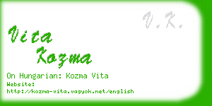 vita kozma business card
